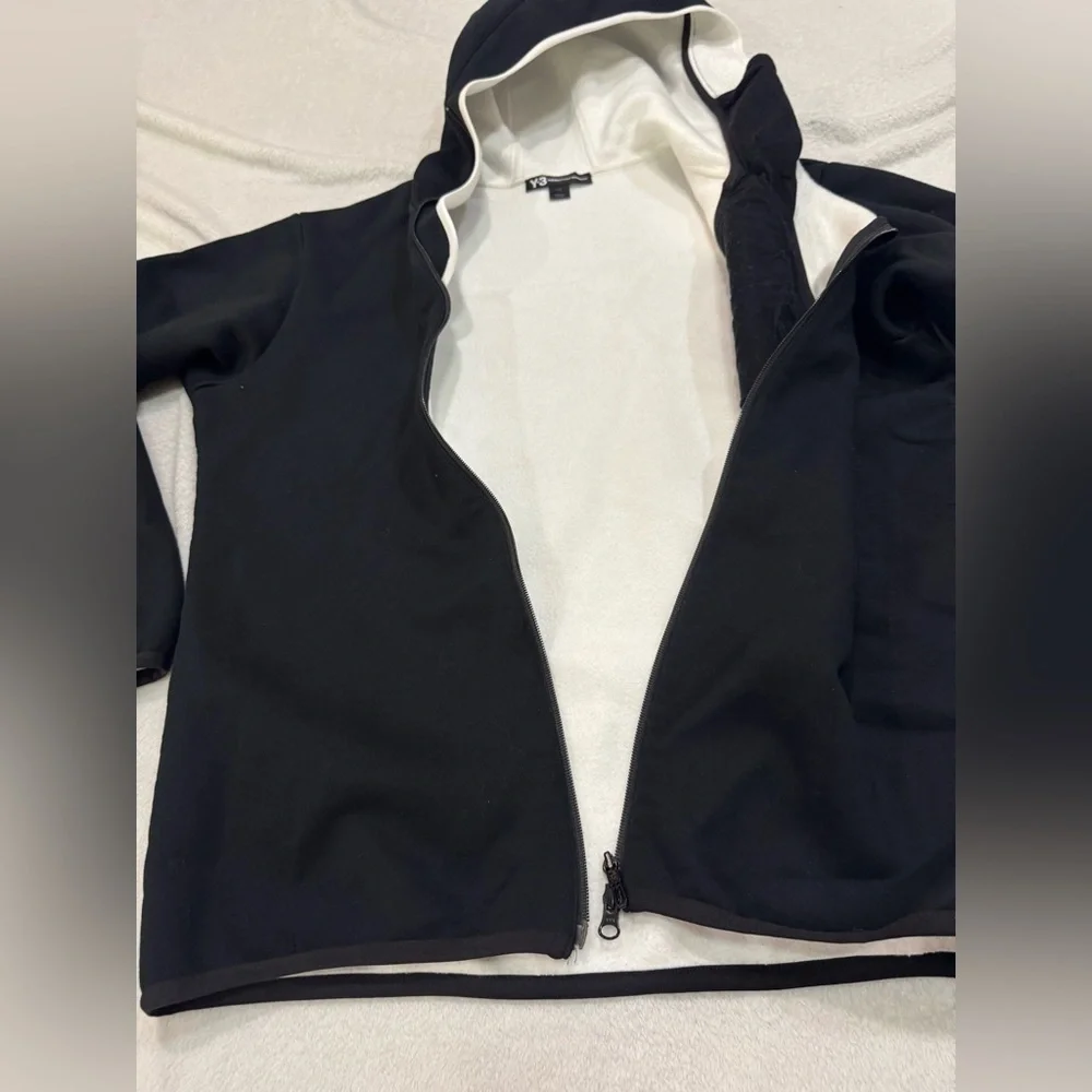 Rare Black Y-3 Adidas Fleece Zipper Hoodie